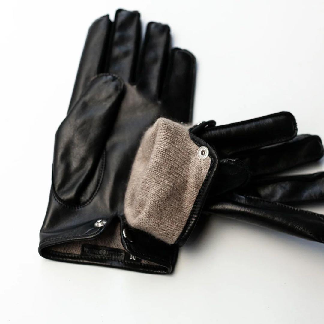【カシミヤ】WASHABLE LEATHER GLOVES [BUSINESS]