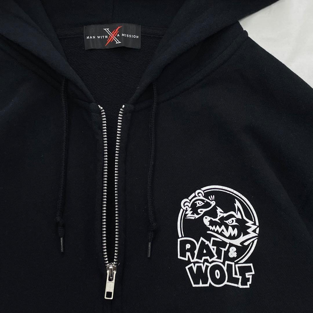 マンウィズ　10th RAT & WOLF ジップパーカー
