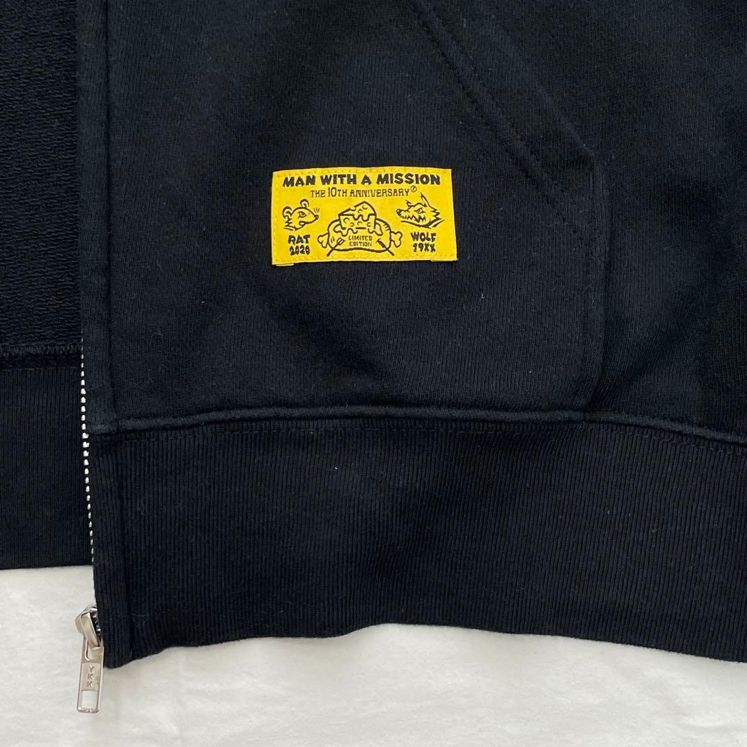 マンウィズ　10th RAT & WOLF ジップパーカー