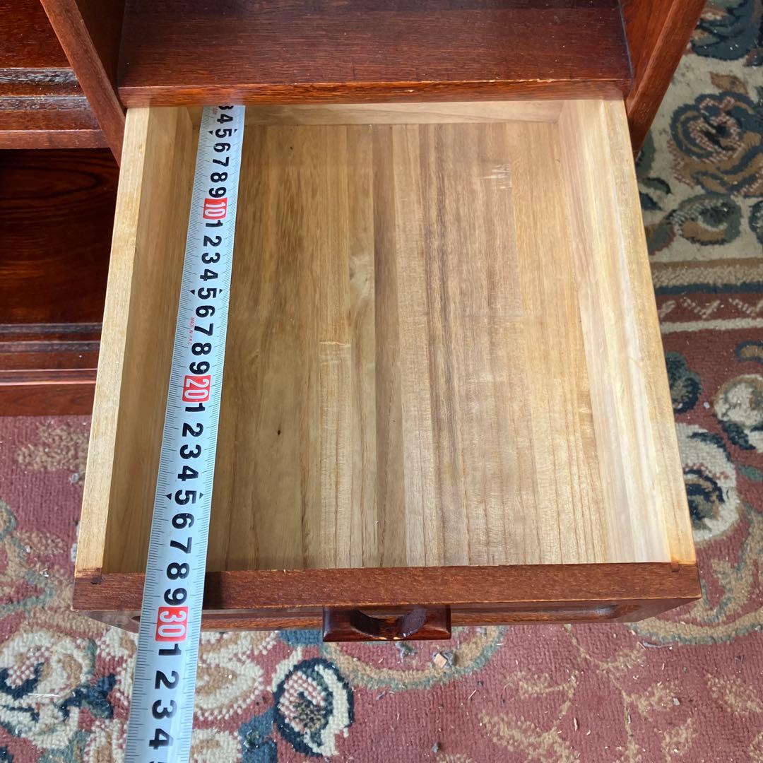 昭和レトロ 無垢材 茶箪笥 茶棚 ガラス戸 サイドボード 古家具 古民家 古道具