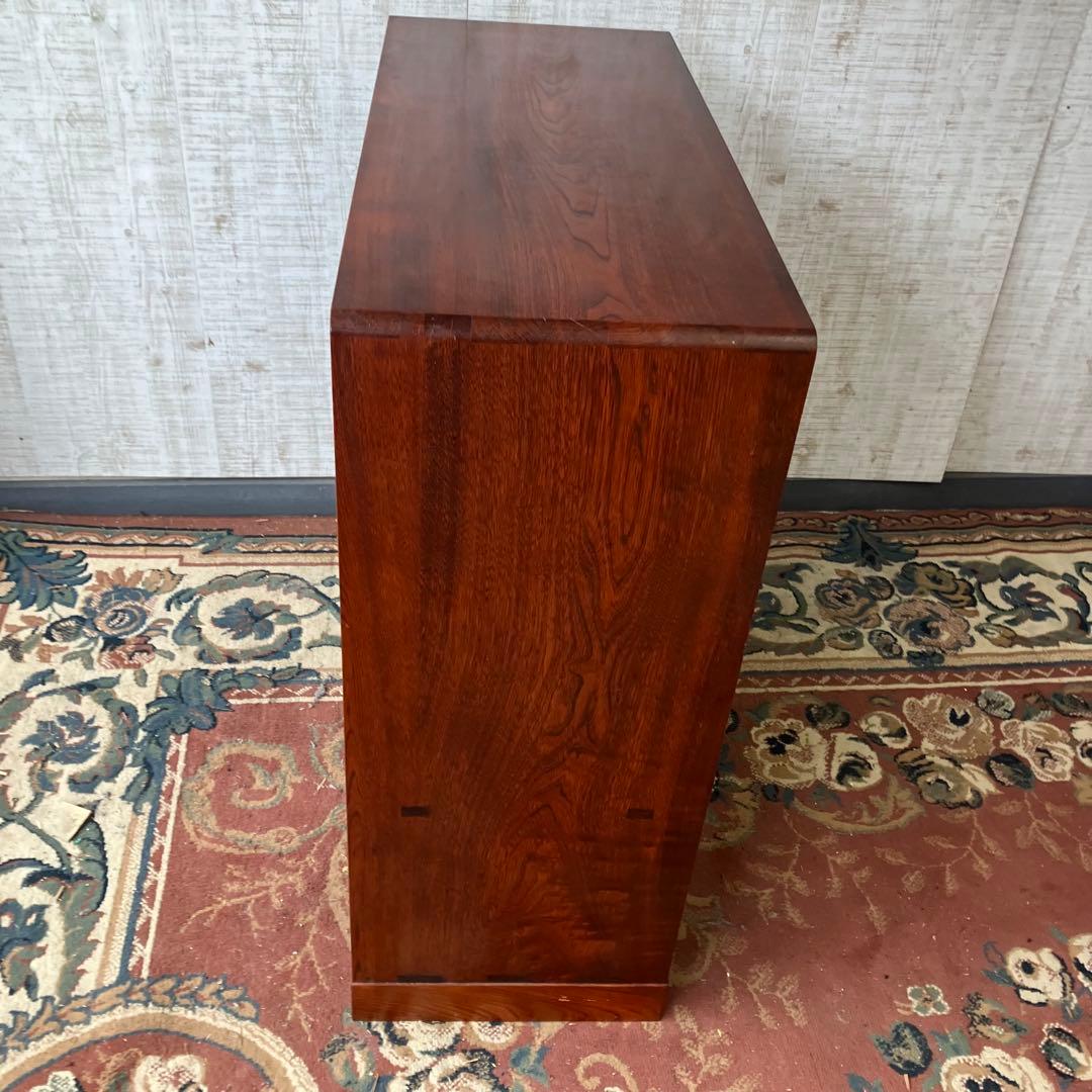 昭和レトロ 無垢材 茶箪笥 茶棚 ガラス戸 サイドボード 古家具 古民家 古道具