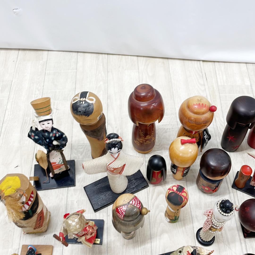 伝統工芸木製こけし人形セット 約50体位