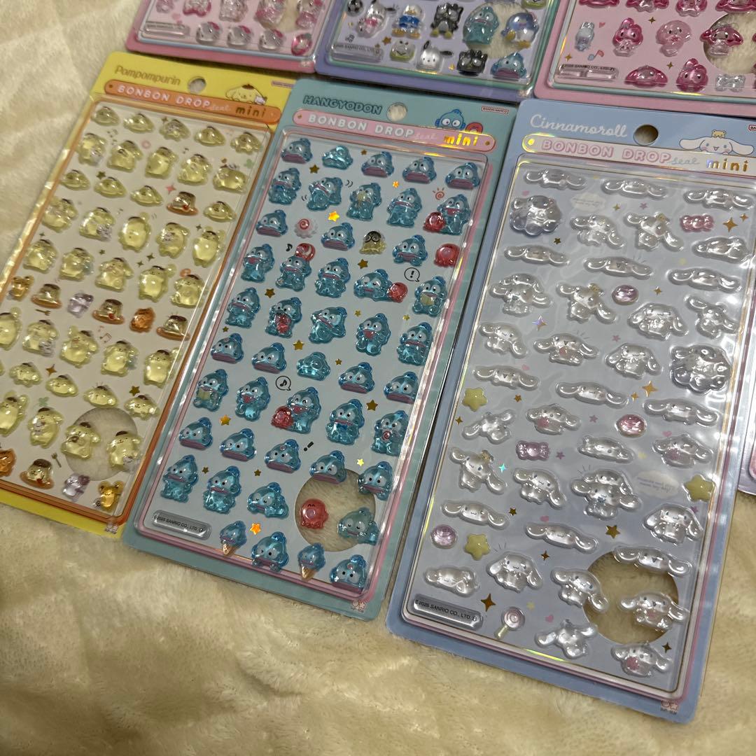 【正規品】サンリオ　ボンボンドロップシールミニ　7種セット