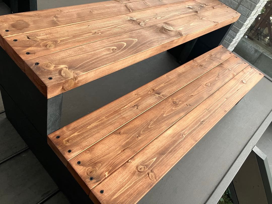 ハンドメイド　勝手口　階段