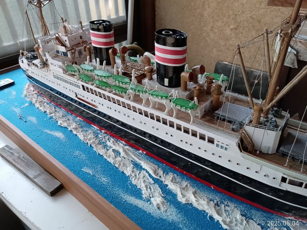 日本郵船 浅間丸 ハンドメイド模型