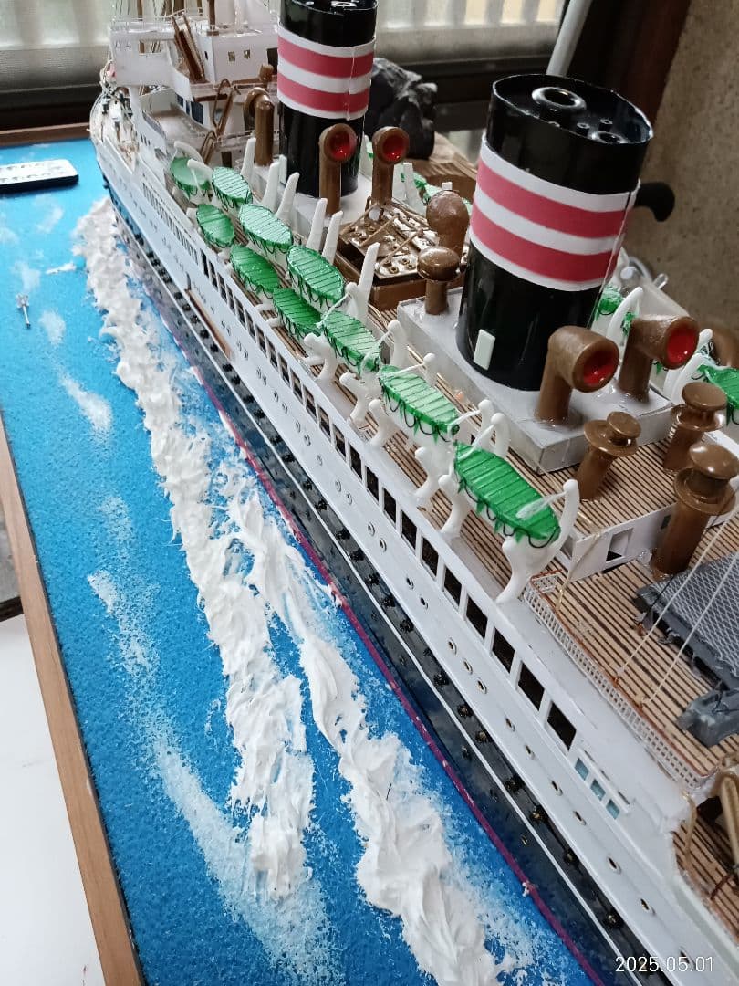 日本郵船 浅間丸 ハンドメイド模型