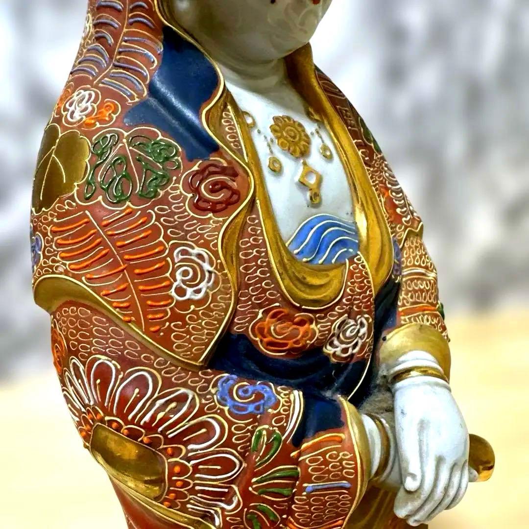 九谷焼　観音菩薩　金彩　骨董品　美術置物　仏像　期間限定値引き