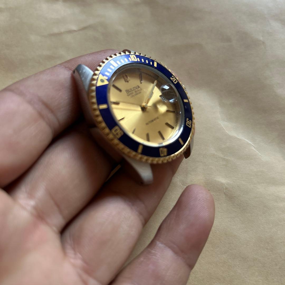 招*猫様 Bulova 自動巻き時計 ゴールド/ブルー
