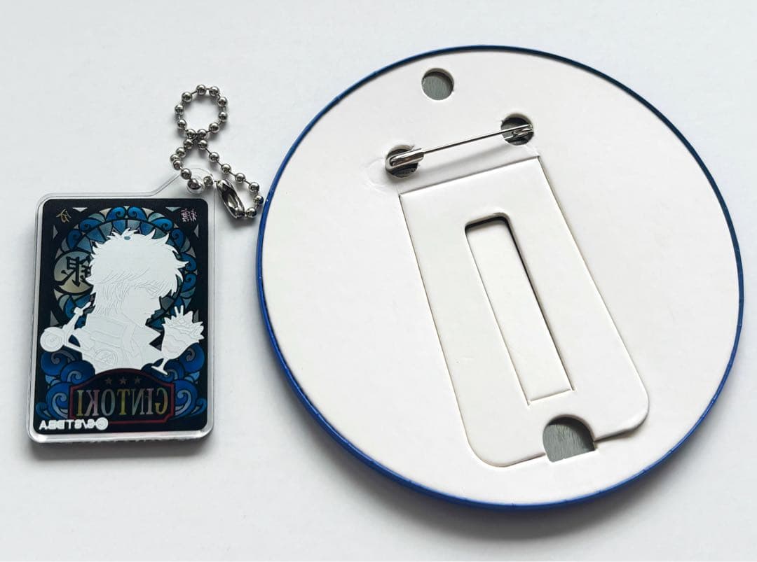 銀魂　ステンドグラス風　スタンドバッジ　アクリルキーホルダー　坂田銀時