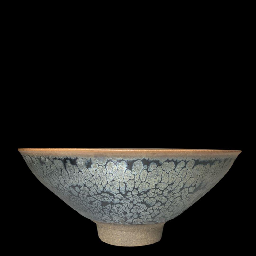 鎌田幸二 燿変油滴茶碗 共箱 共布 栞 天目茶碗