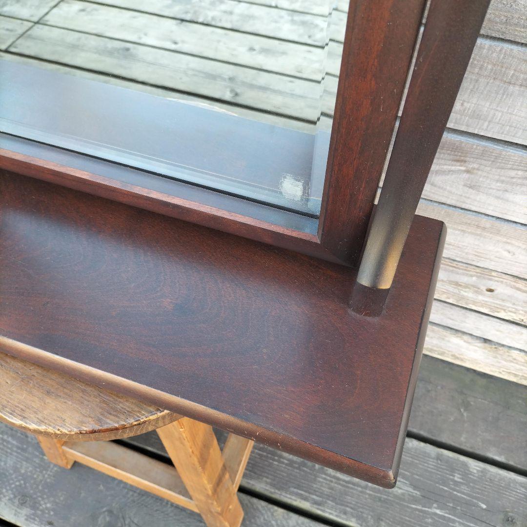 M♦北海道民芸家具　鏡　卓上ミラー