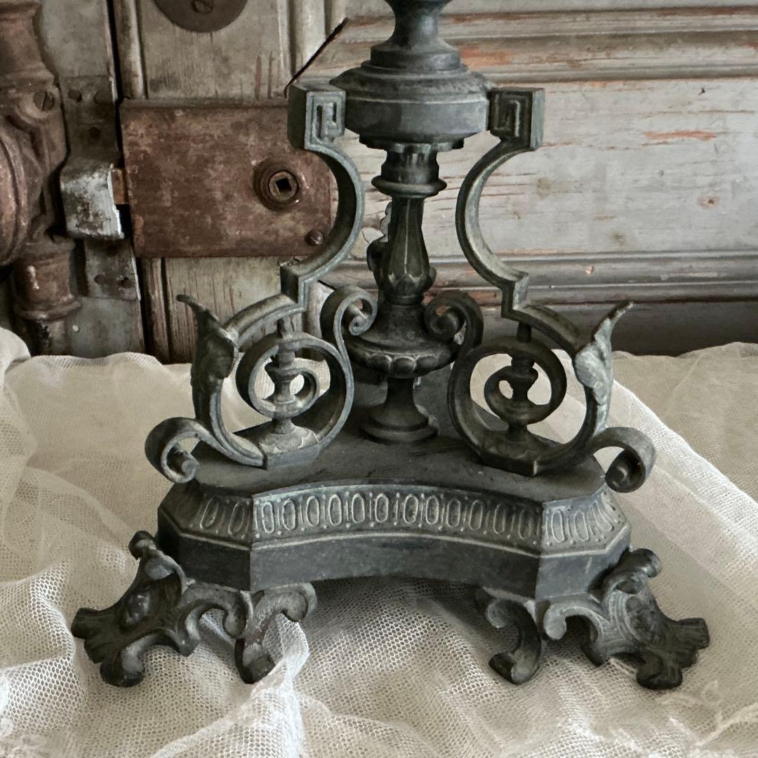 １９世紀中期　フランスアンティーク　祭壇用大きな燭台　教会　キャンドルスタンド