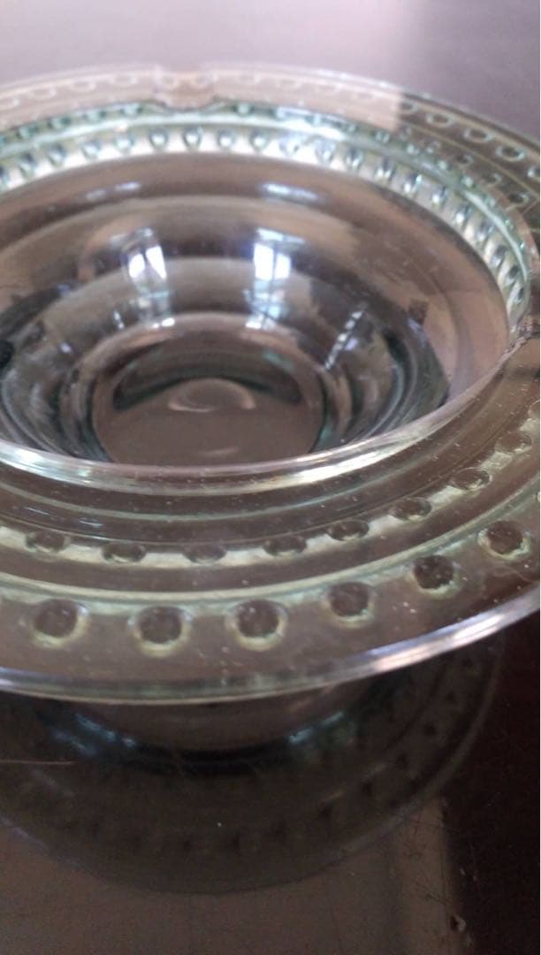 レトロガラス灰皿　昭和レトロ　古道具　プレスガラス　ビンテージ