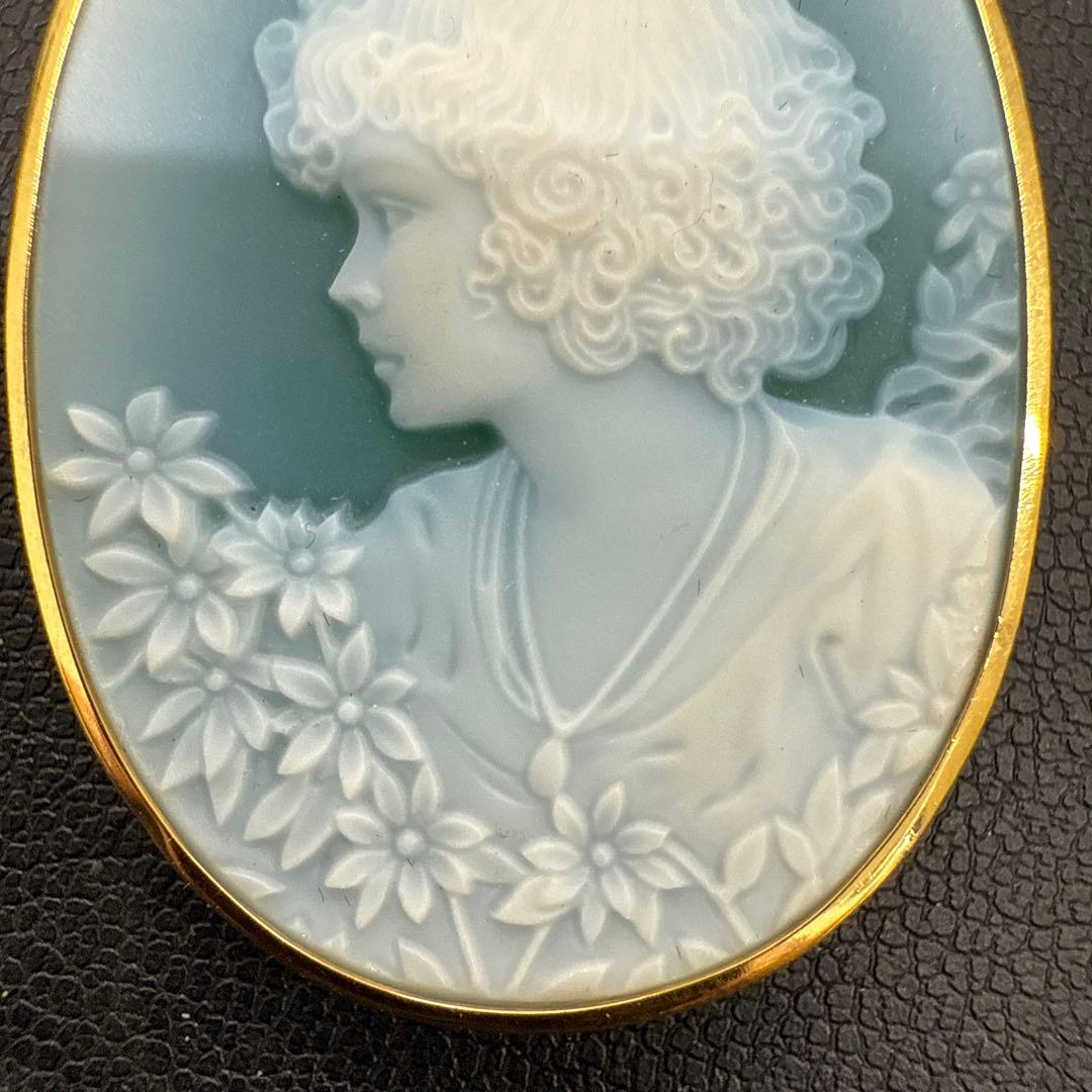 ⭐*︎様 カメオ ブローチ/ペンダントトップ　K18