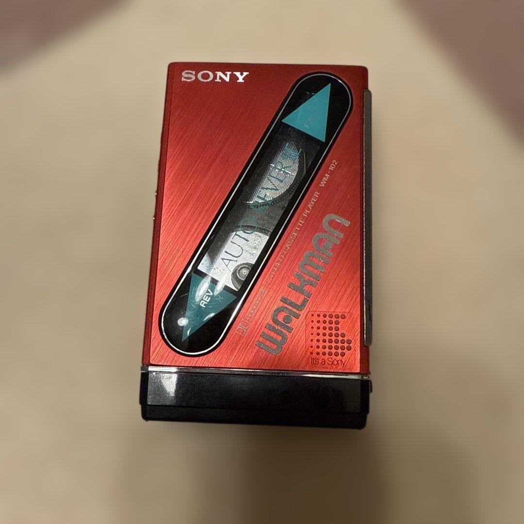 SONY WM-102 カセットプレーヤー レッド