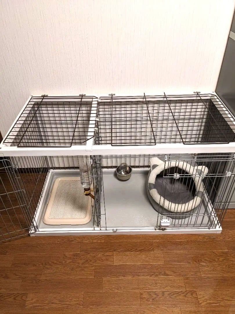 【犬用ケージ☆屋根付き】 ペティオドックルームサークルワイド☆トイレスペース分離