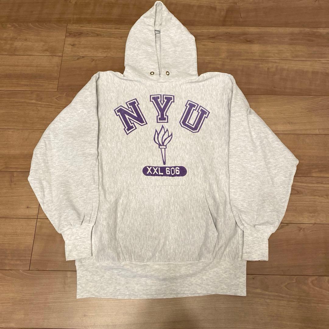 90s champion USA製 NYU フーディ
