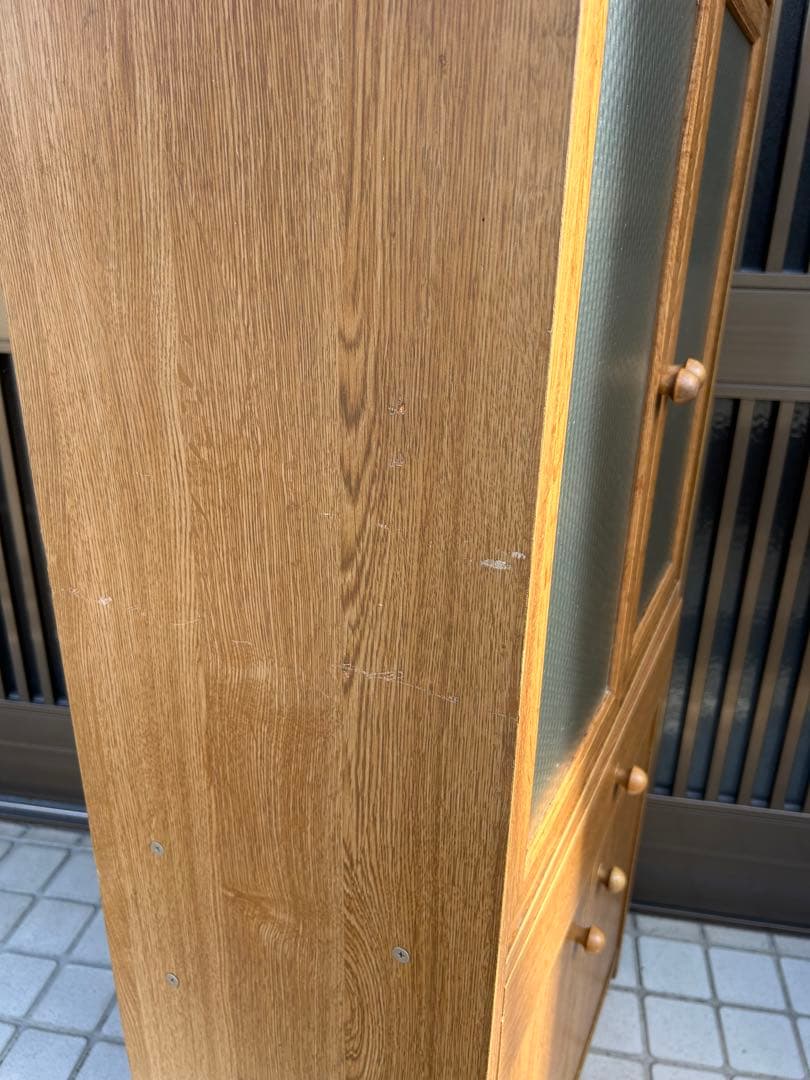 【昭和レトロ・アンティーク】食器棚　カップボード　キャビネット　飾り棚