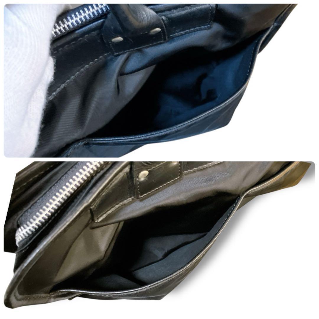 バーバリー ブラックレーベル 良品 ラウンドノバチェックブリーフケース ブラック