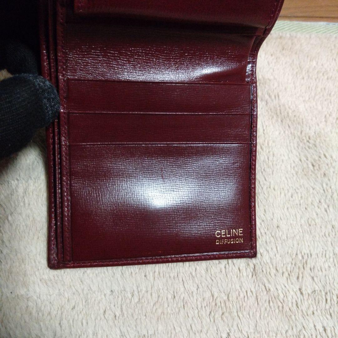 90s CELINE セリーヌ 二つ折り財布 スウェード マカダム コンパクト