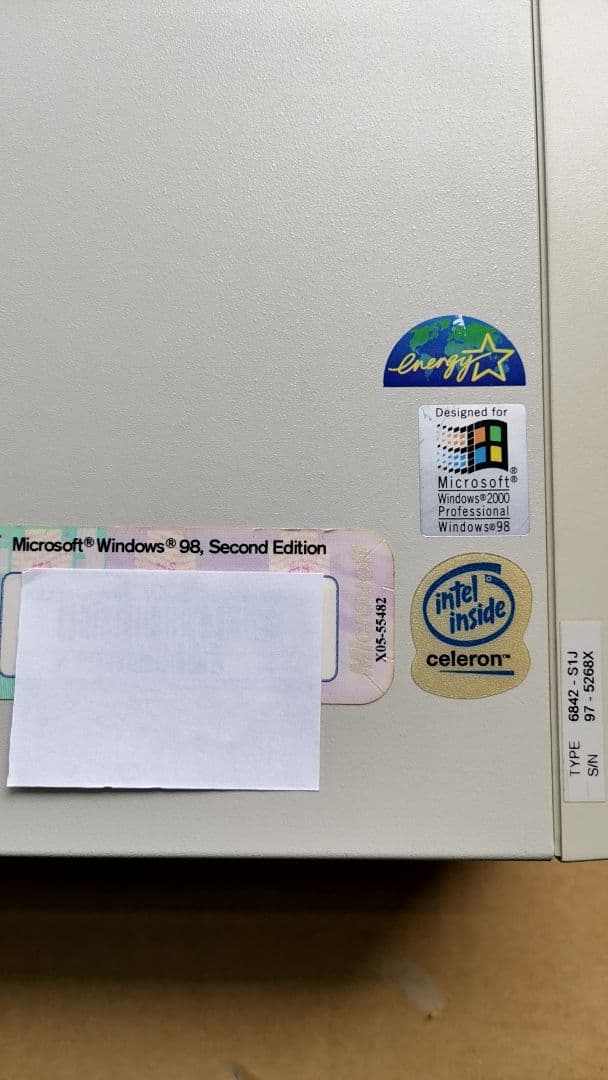Windowsデスクトップ NetVista A40 6842-S1J win98SE