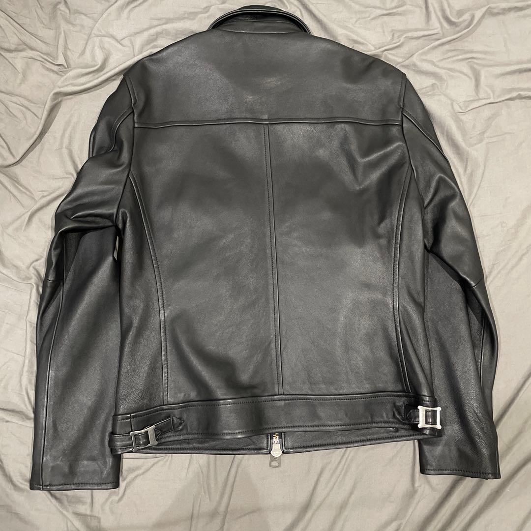 バックナンバー　レザージャケット 羊革 ブラック　シングルライダース　コーチ
