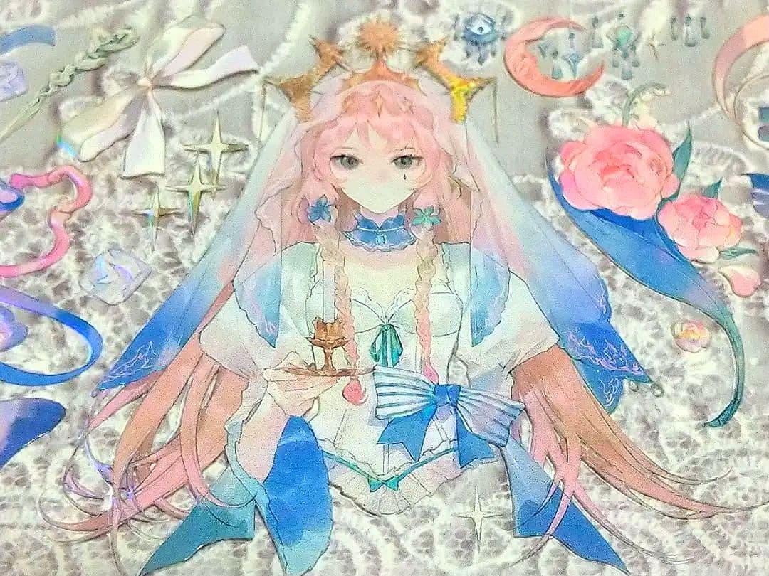 のこり２✩J518＃星月幻想指南(虹光)切り売り海外人物マステ女の子