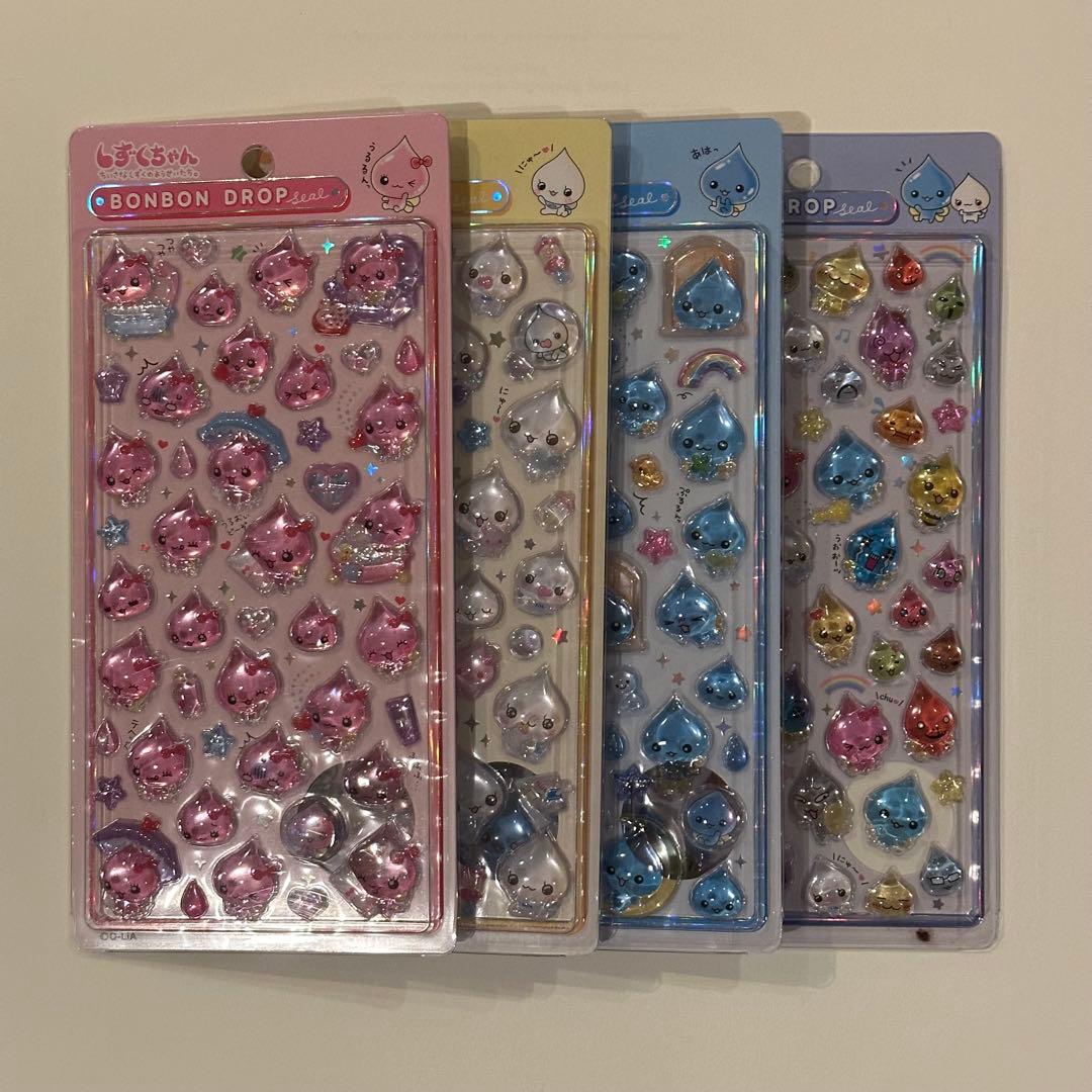 しずくちゃん　ボンボンドロップシール　正規品　4枚セット