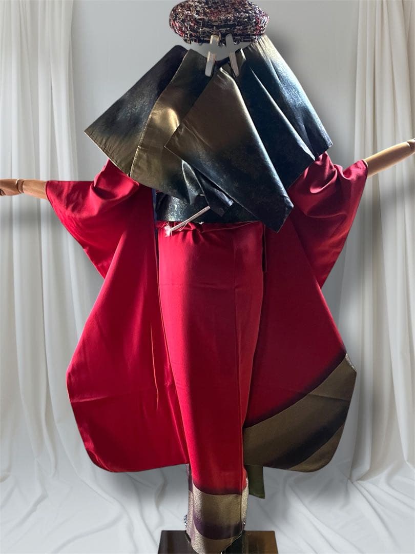 振袖 山本寛斎 赤 暈し フルセット 成人式