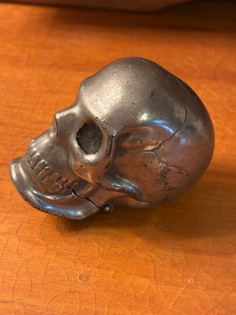 ビンテージ　スカル　髑髏　骸骨　アンティーク　灰皿　マッチ　ミッドセンチュリー