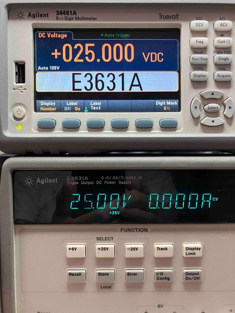 Agilent E3631 +/-25V/1A 6V/5A 正常動作品