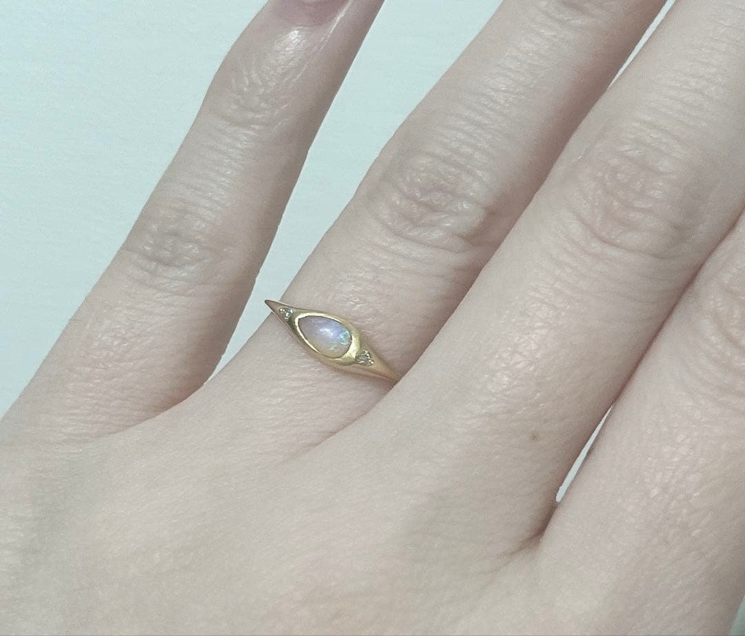 ete K18YG オパール ダイヤ リング #11