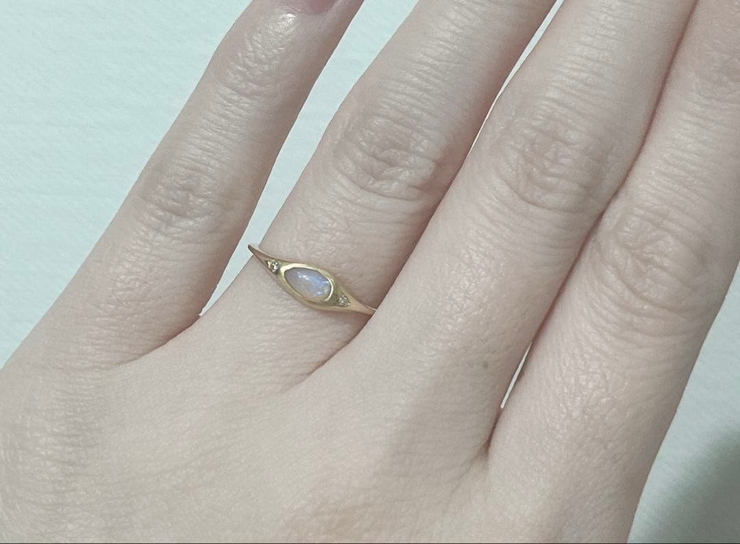 ete K18YG オパール ダイヤ リング #11