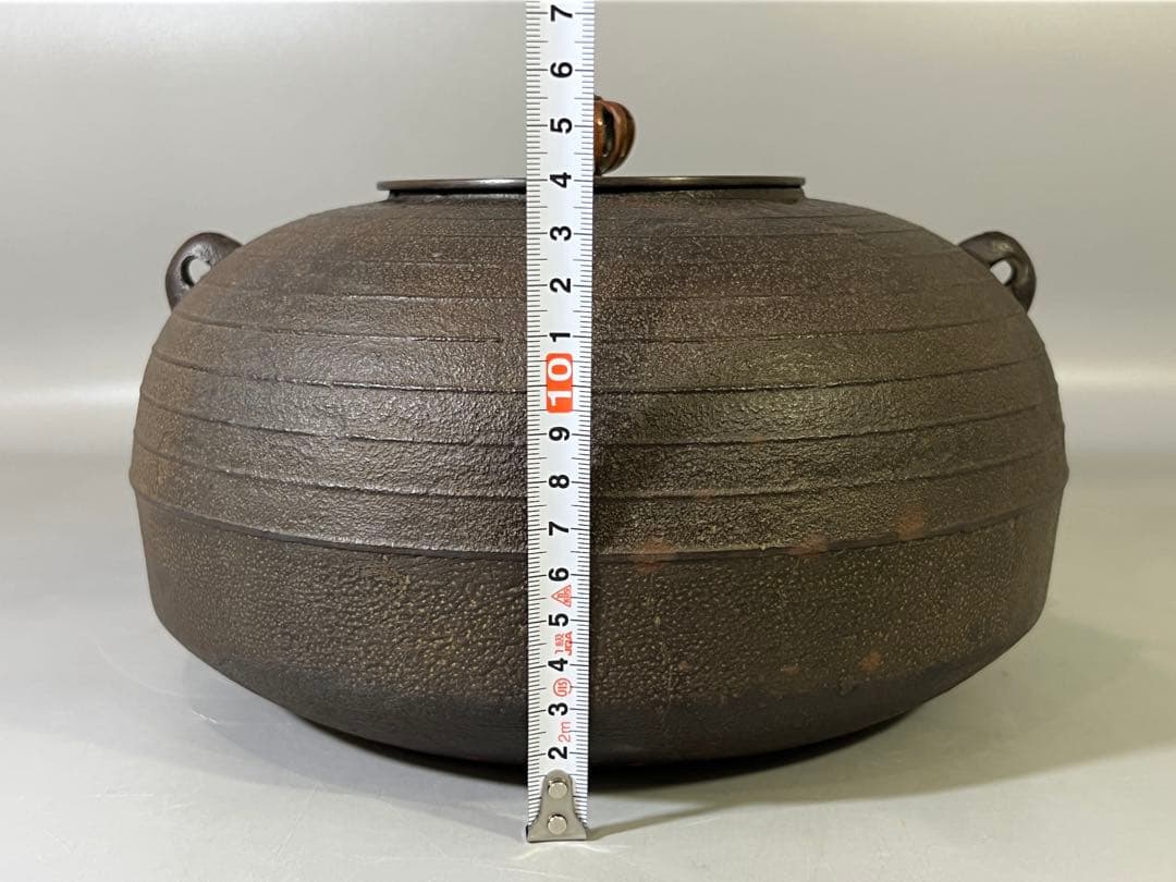 DT700 茶道具 高橋敬典作 筋入釜 共箱