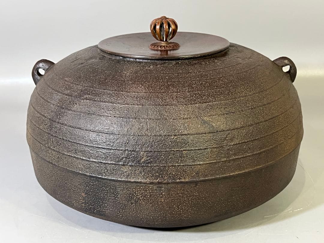 DT700 茶道具 高橋敬典作 筋入釜 共箱