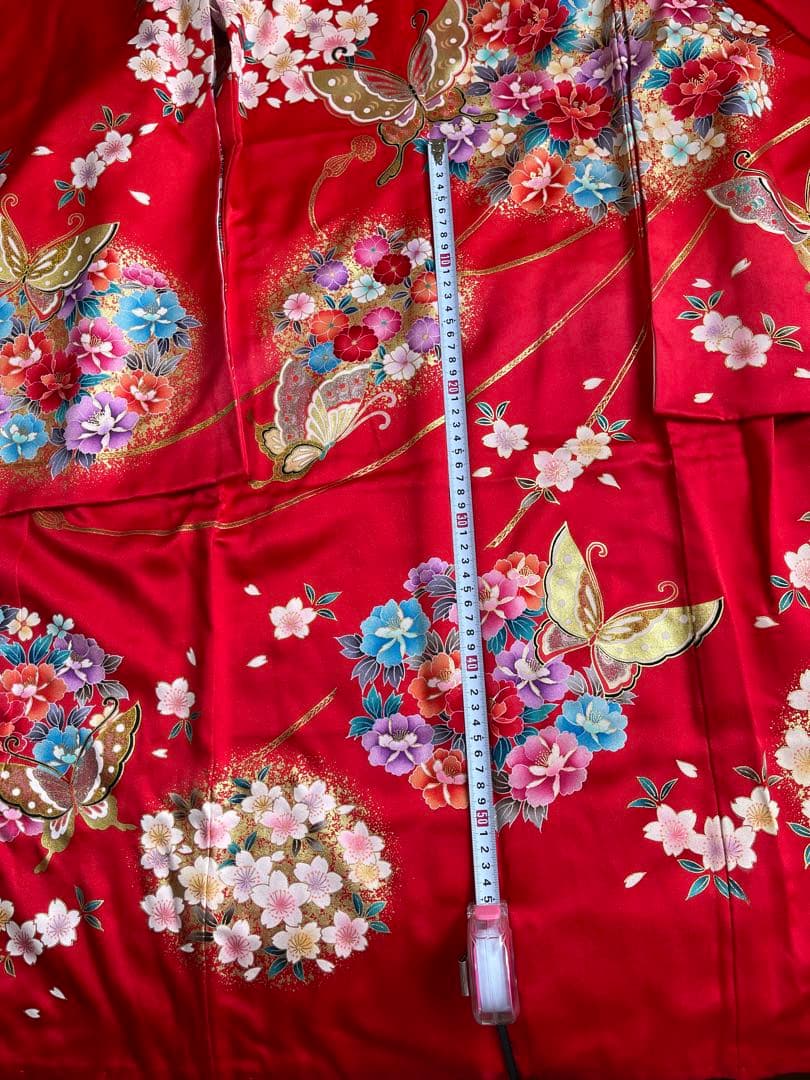 オーダー受付中❣️正絹本格お仕立てお振袖、撮影用お引き摺り大振り袖