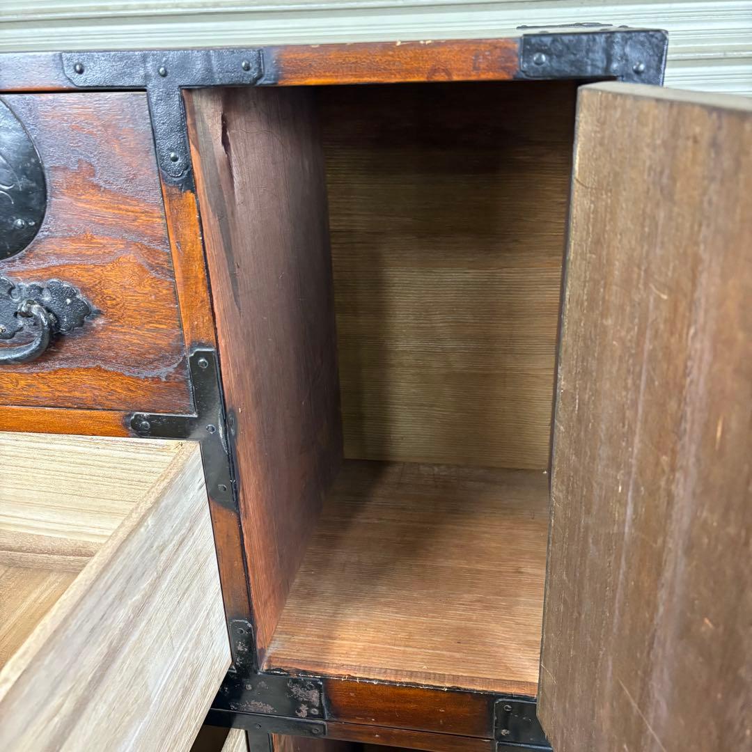 【送料込】時代箪笥　和箪笥　アンティーク家具　和家具　古道具　レトロ