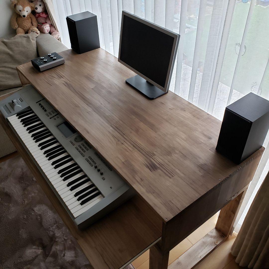 【あられさん】DTMデスクS130-55(300)ウォールナット塗装仕上げ