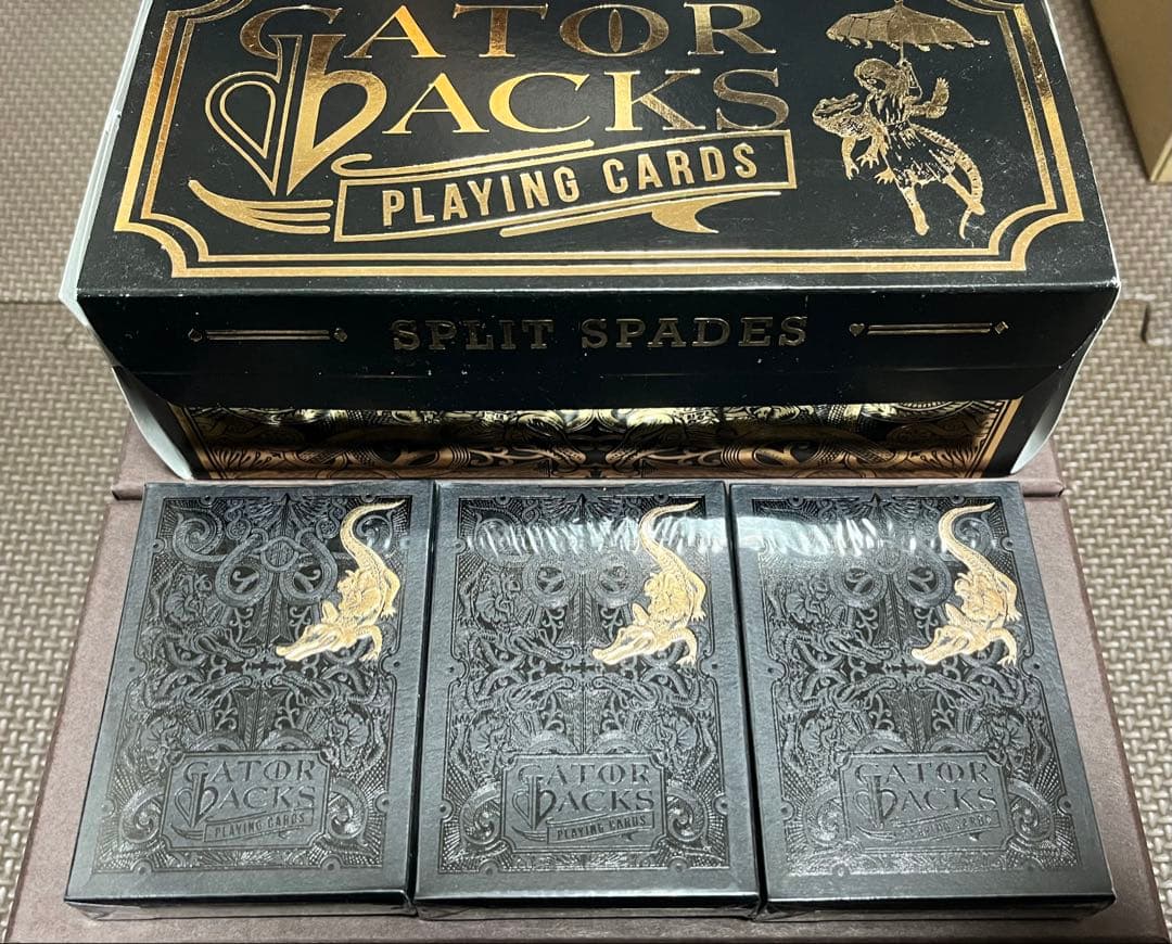 レアデック　Rose gold gator backs 3デック