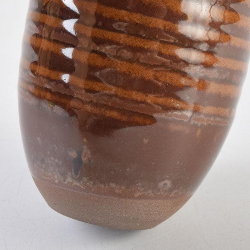 茶道具　高取焼　十三代高取八仙作　肩衝茶入　仕覆付　共箱　V　9139