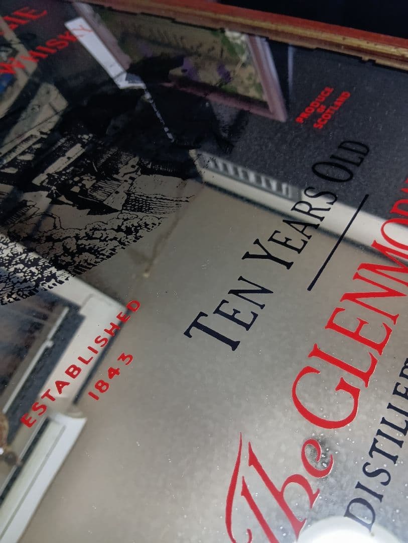 1980's 非売品　ノベルティ　グレンモーレンジ　10年　パブミラー