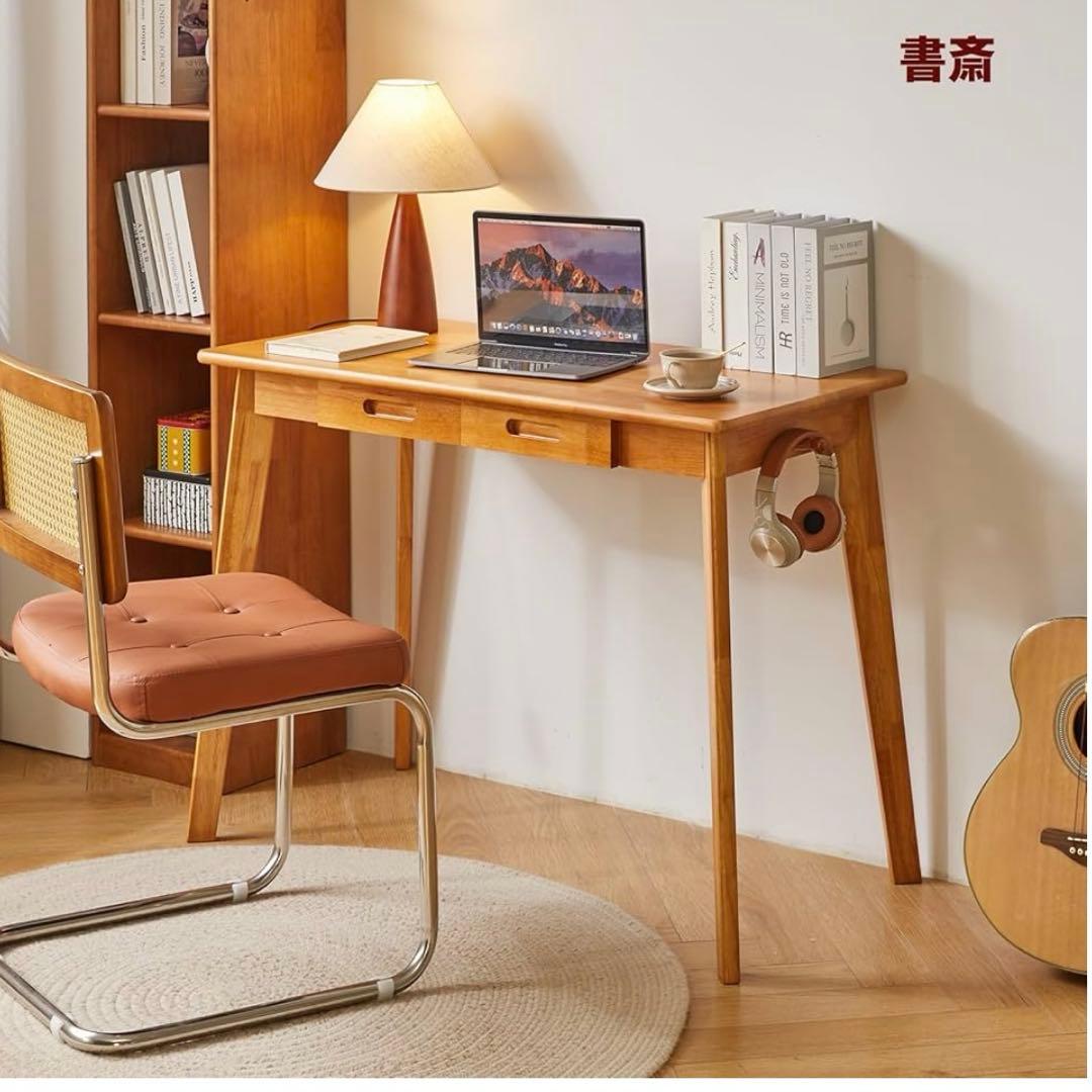 机 デスク パソコンデスク 天然木 幅100×奥行50×高さ75cm簡単なPC机