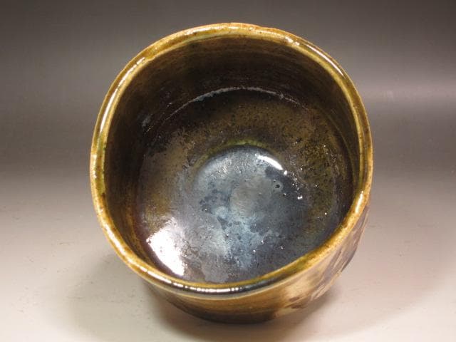 ★　北大路魯山人　織部蟹絵福字茶碗　黒田陶々庵極めがございます★x239