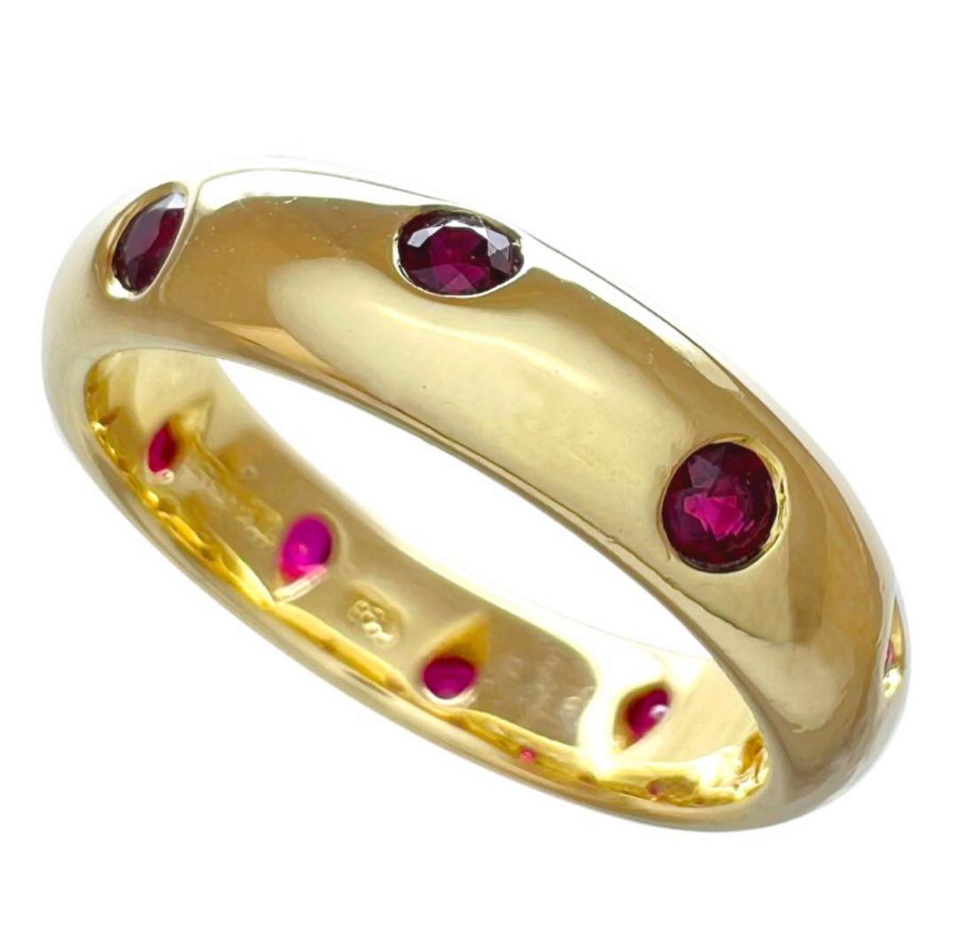 ティファニー ゴールドドッツリング ルビー8号くらい