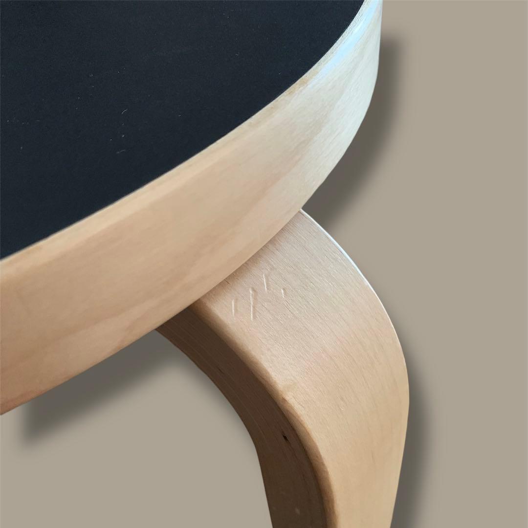 artek stool60 ブラックリノリウム　Alvar Aalto