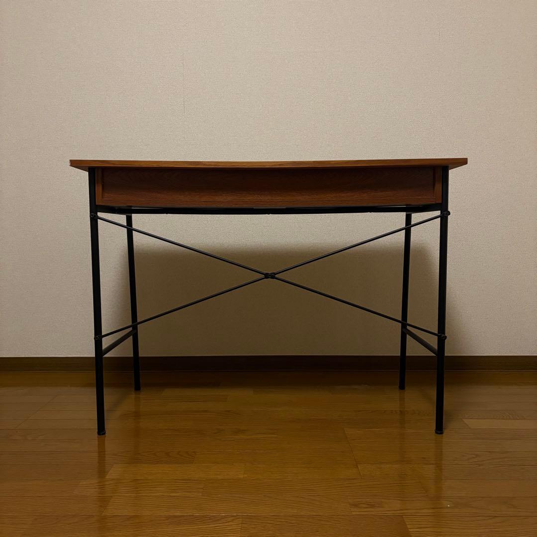 3/23まで nikoand ニコアンド デスク 机 ブラウン 木目 引き出し