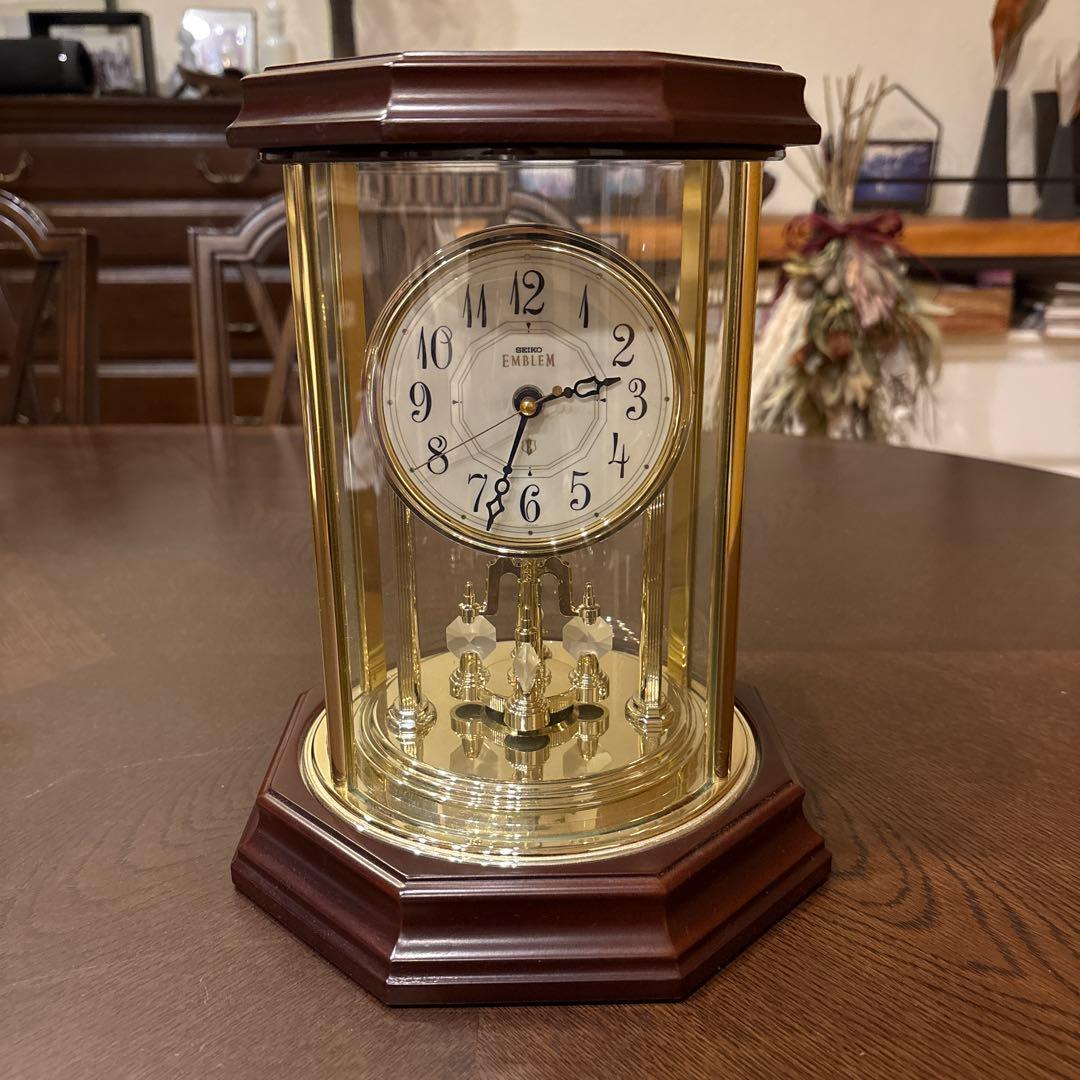 SEIKO EMBLEM 置時計 （希少な八角形）