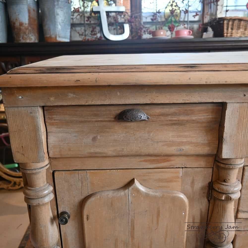 IFU-417 英国アンティーク パインチェスト 収納 チェスト キッチンボード