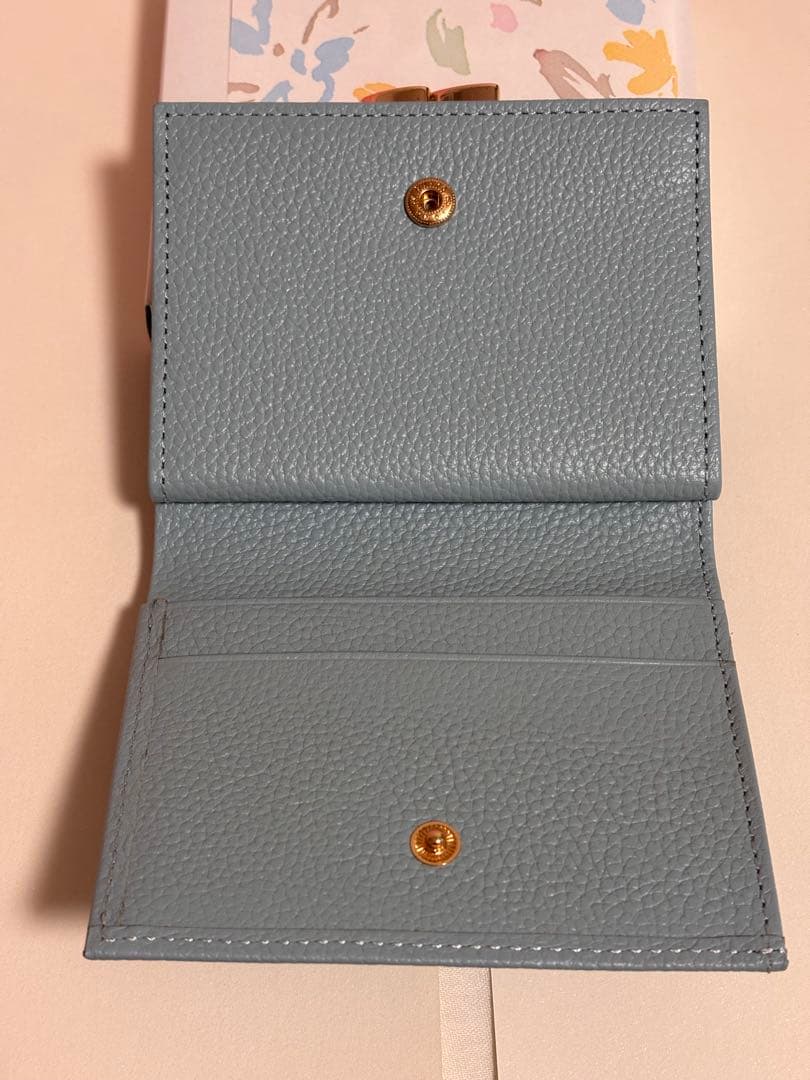 皇居　がま口財布　水色