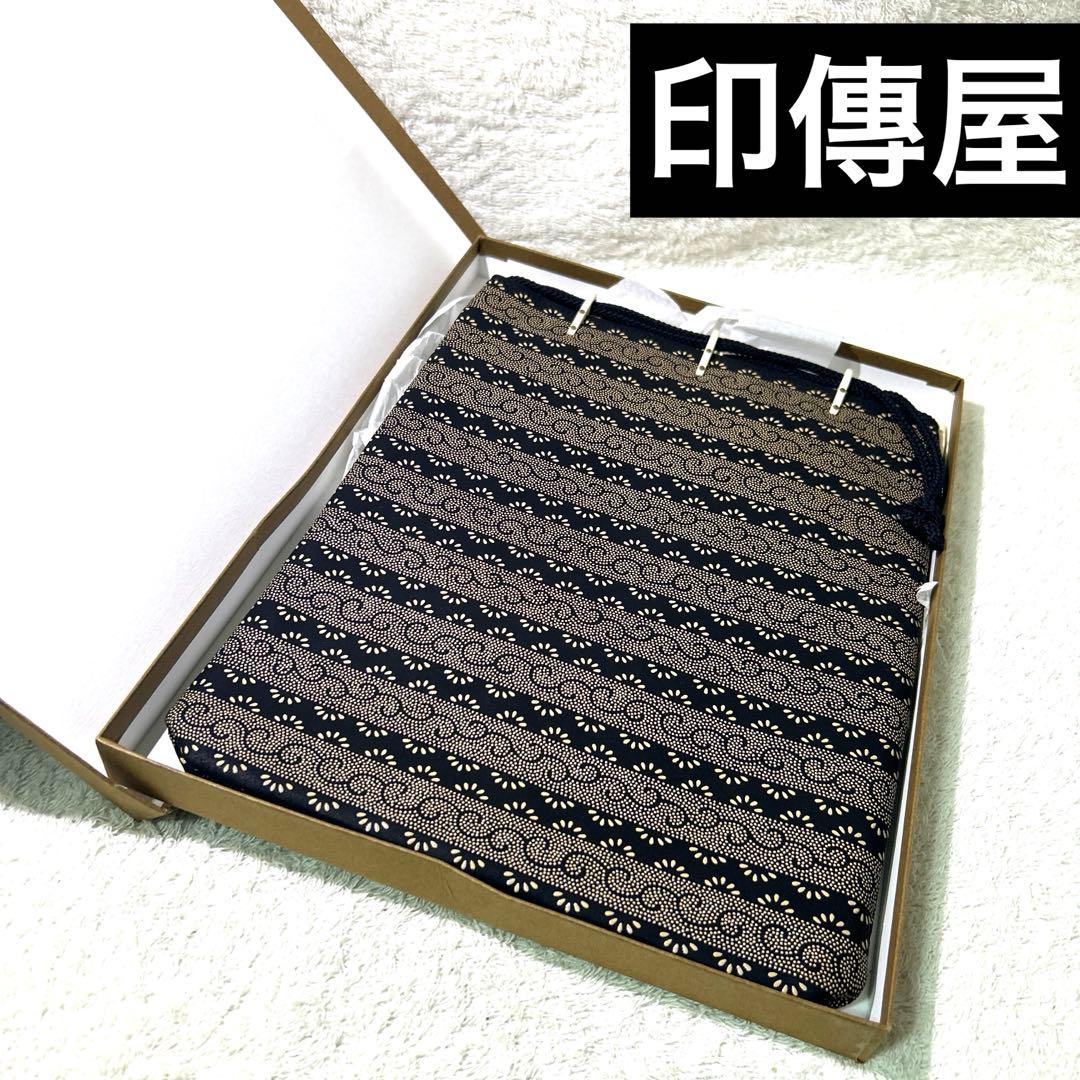 未使用　極美品　印傳屋　インデンヤ　巾着　ハンドバック　着物　黒　ブラック　大き